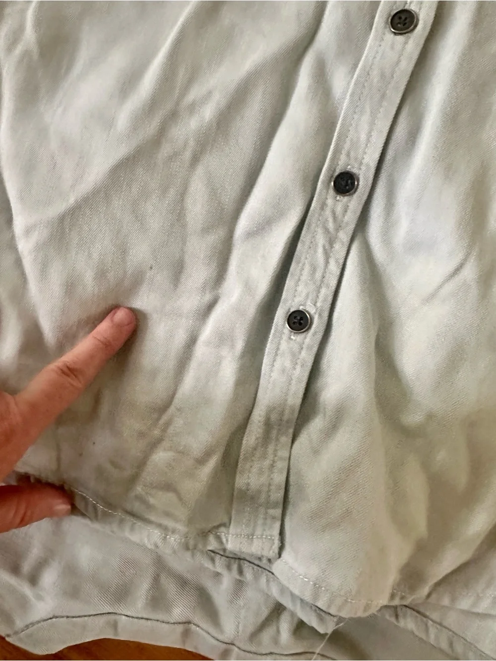Ann Taylor Loft softened chambray shirt sz xs